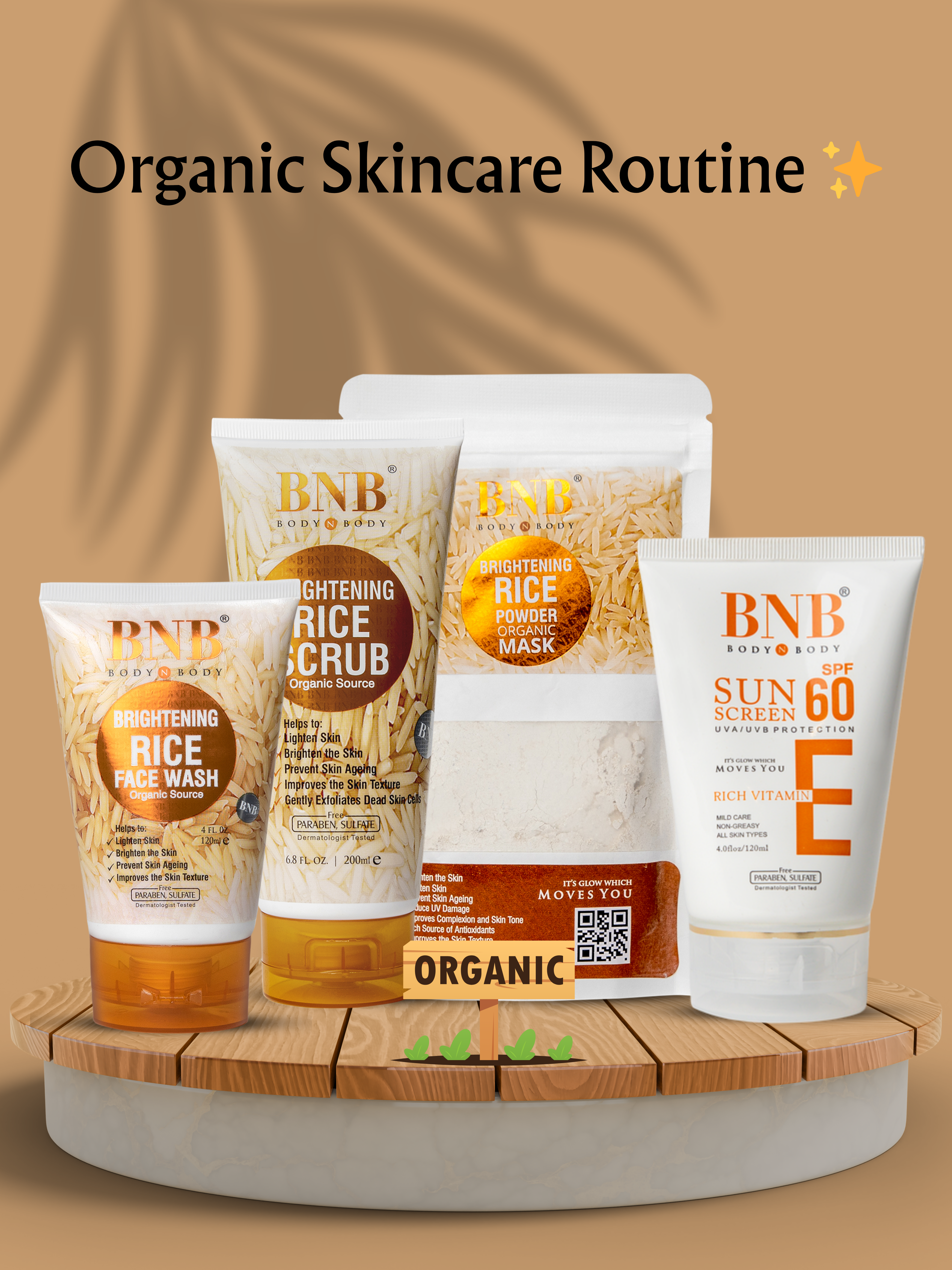3 in 1 Rice Glow Kit + BNB Sunscreen