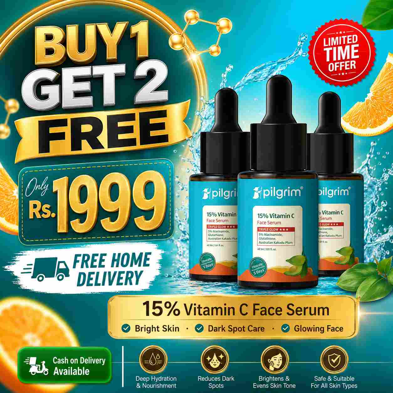 Pilgrim Peeling Solution serum [Buy 1 Get 2 Free] 1999