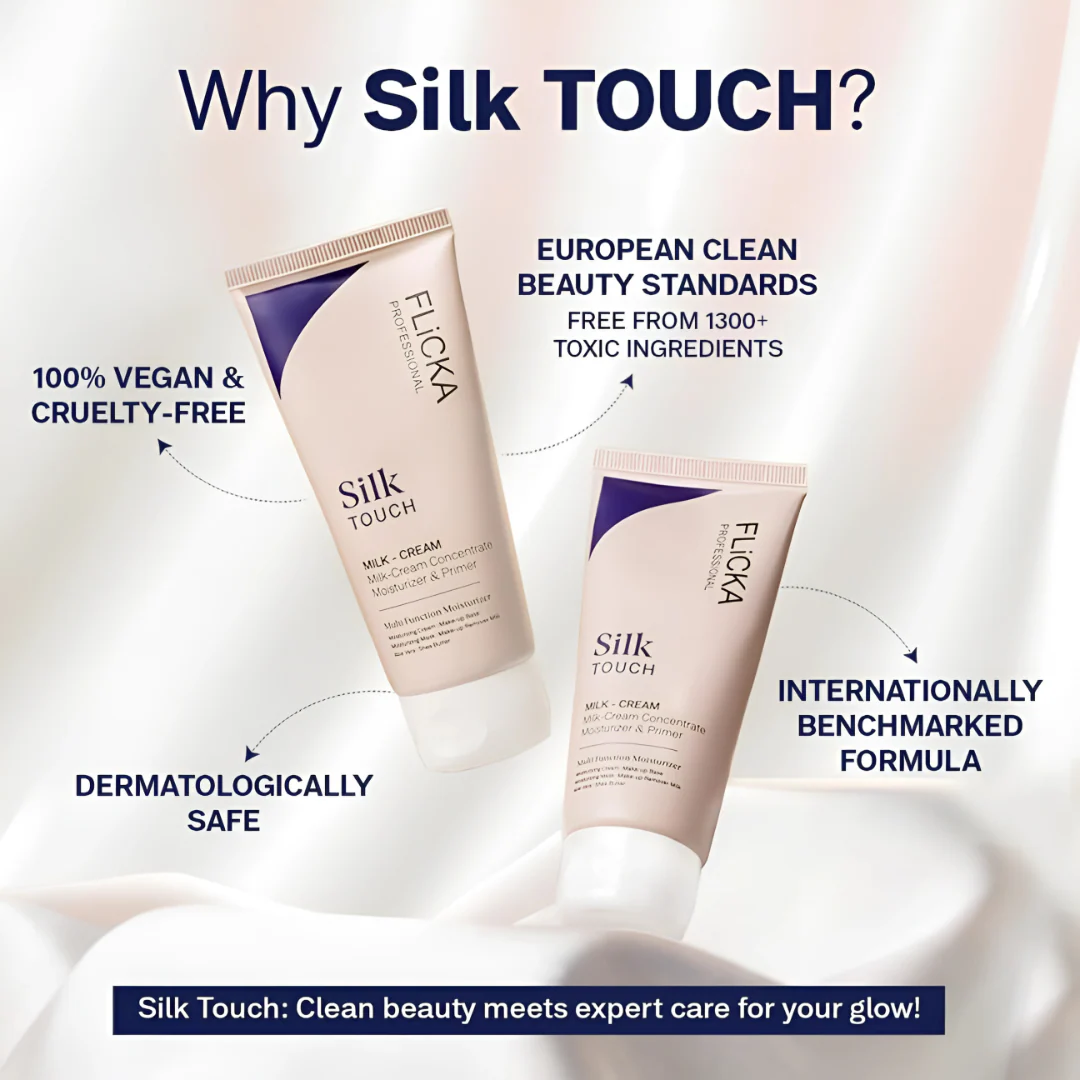 Flicka Silk Touch 3-in-1 Face Moisturizer & Primer | Hydrating, Lightweight, Pore-Minimizing (BUY 1 GET 1 FREE)