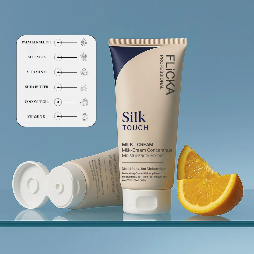 Flicka Silk Touch 3-in-1 Face Moisturizer & Primer | Hydrating, Lightweight, Pore-Minimizing (BUY 1 GET 1 FREE)